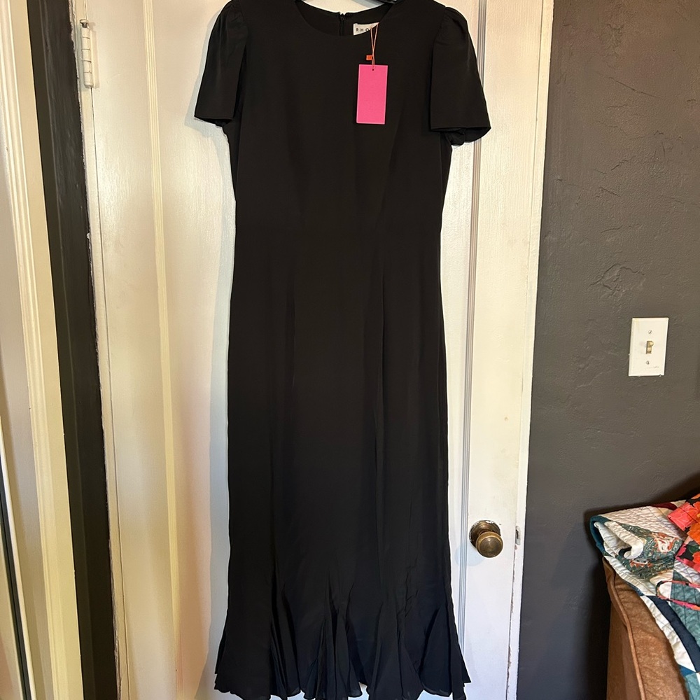RHODE Black Midi Dress